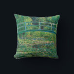 The Japanese Bridge (Water-Lily Pond), Monet Throw Pillow<br><div class="desc">Oscar-Claude Monet (14 November 1840 – 5 December 1926) was a French painter, a founder of French Impressionist painting and the most consistent and prolific practitioner of the movement's philosophy of expressing one's perceptions before nature, especially as applied to plein air landscape painting. The term ""Impressionism"" is derived from the...</div>