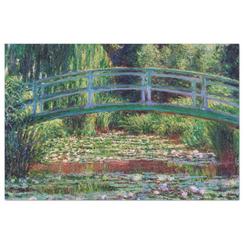 The Japanese Bridge Water_Lily Pond Monet Tissue Paper