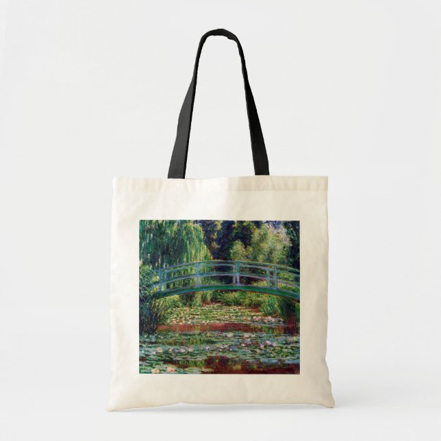 The Japanese Bridge (Water-Lily Pond), Monet Tote Bag (Front)