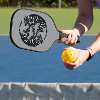 The japanese brindle Great Dane circle Carbon Fiber Pickleball Paddle