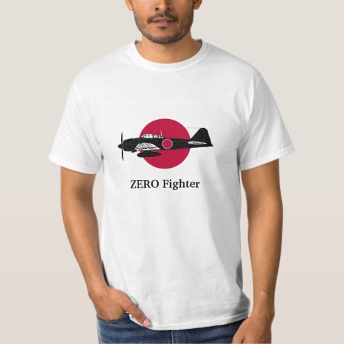 The Japanese flag and Zero fighter T_Shirt