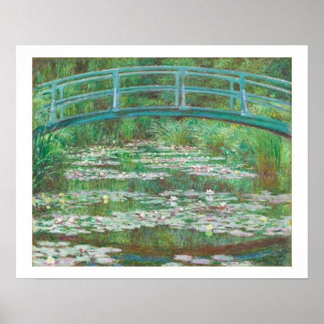 "THE JAPANESE FOOTBRIDGE" 1899 CLAUDE MONET POSTER (Front)