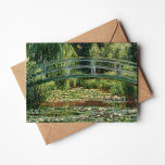 The Japanese Footbridge | Claude Monet Card<br><div class="desc">The Japanese Footbridge and the Water Lily Pool by French Impressionist artist Claude Monet. Original fine art painting is an oil on canvas of a garden with water lilies under the Japanese footbridge. 

Use the design tools to add custom text or personalize the image.</div>