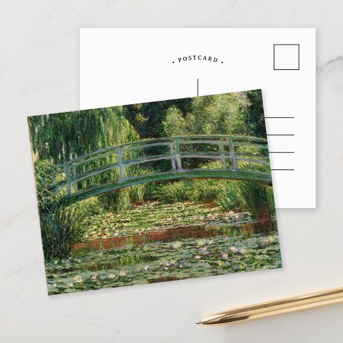 The Japanese Footbridge  Claude Monet Postcard