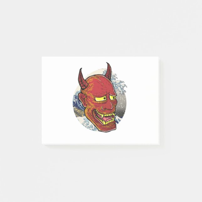 The Japanese Hannya Mask Post-it Notes (Front)