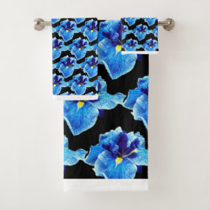 THE JAPANESE IRIS FLOWER BATH TOWEL SET
