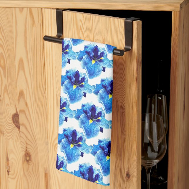 THE JAPANESE IRIS FLOWER      KITCHEN TOWEL (Thirds Fold)