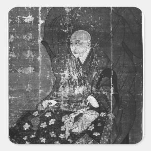 The Japanese priest Jitchin Square Sticker