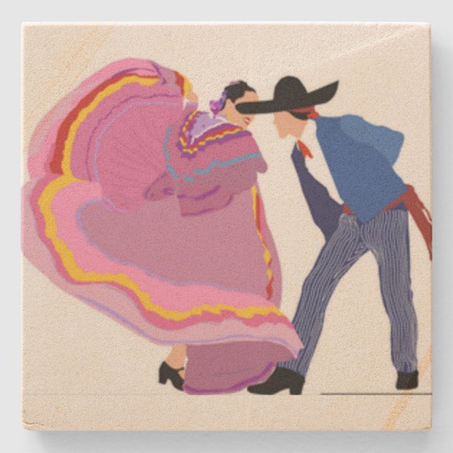 "The Jarabe Tapatio" Stone Coaster (Front)