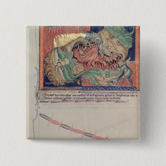 The jaws of Hell swallowing the red dragon Button (Front)