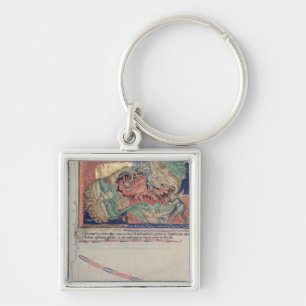 The jaws of Hell swallowing the red dragon Keychain