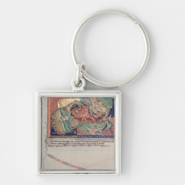 The jaws of Hell swallowing the red dragon Keychain (Front)
