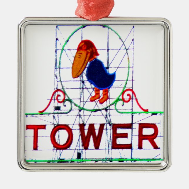 The Jayhawk Tower Metal Ornament (Front)