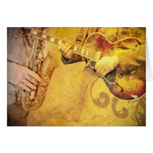 The Jazz Musician Notecard (Front Horizontal)