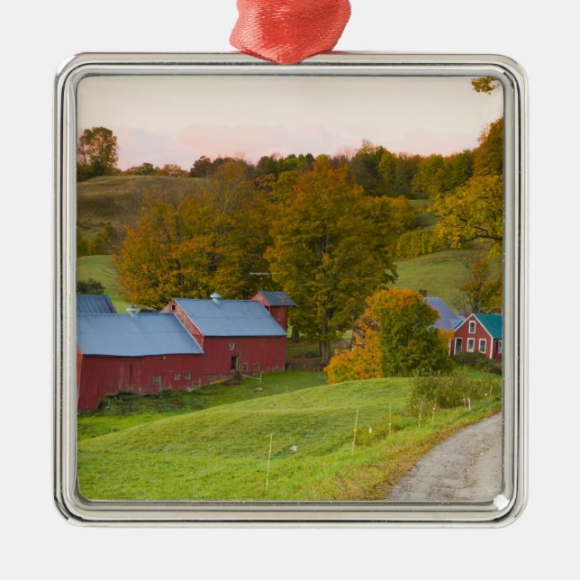 The Jenne Farm in Woodstock, Vermont. Fall. Metal Ornament (Front)