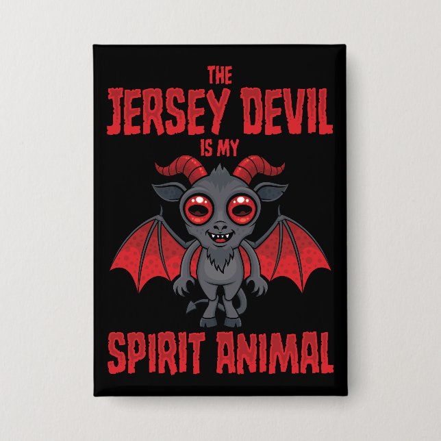 The Jersey Devil Is My Spirit Animal Button (Front)