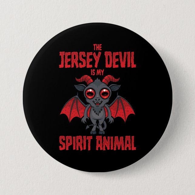 The Jersey Devil Is My Spirit Animal Button (Front)