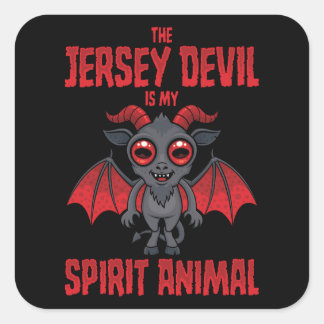 The Jersey Devil Is My Spirit Animal Square Sticker