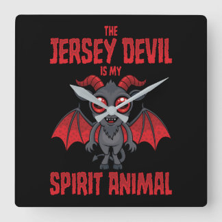 The Jersey Devil Is My Spirit Animal Square Wall Clock