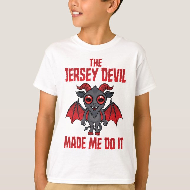 The Jersey Devil Made Me Do It T-Shirt (Front)