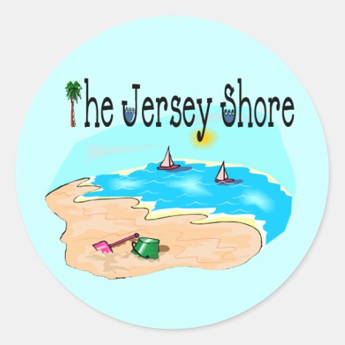 The Jersey Shore Classic Round Sticker