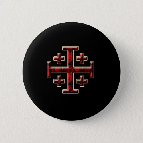 The Jerusalem Cross _ Black Back Button
