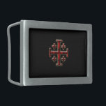 The Jerusalem Cross - Black Back Rectangular Belt Buckle<br><div class="desc">I finally had some time to update My Jerusalem Cross. I have added a few more design adaptations which I think make this special piece a bit more stunning/beautiful… The Jerusalem Cross, one of my favorite designs and I am sure it will be one of your favorites too.. The Jerusalem...</div>