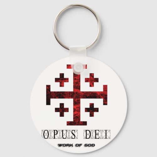 The Jerusalem Cross _ Opus Dei _ Work Of God Keychain