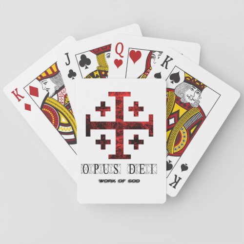 The Jerusalem Cross _ Opus Dei _ Work Of God Playing Cards