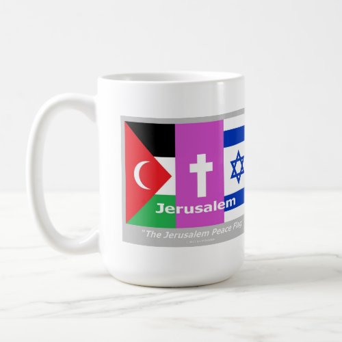 The Jerusalem Peace Flag Coffee Mug