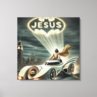 The Jesusmobile: Savior in the Night Canvas Print