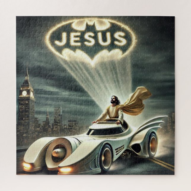 The Jesusmobile: Savior in the Night Jigsaw Puzzle (Vertical)