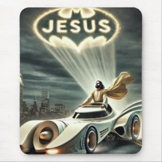 The Jesusmobile: Savior in the Night Mouse Pad