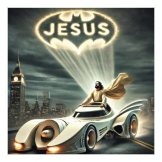 The Jesusmobile: Savior in the Night Photo Print