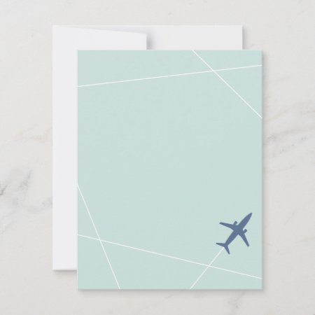 The Jet Set Stationery - Aqua Note Card