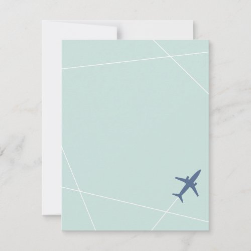 The Jet Set Stationery _ Aqua Note Card