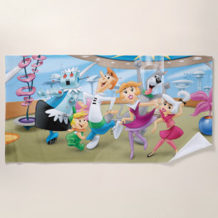 The Jetsons Family Dance Party Beach Towel