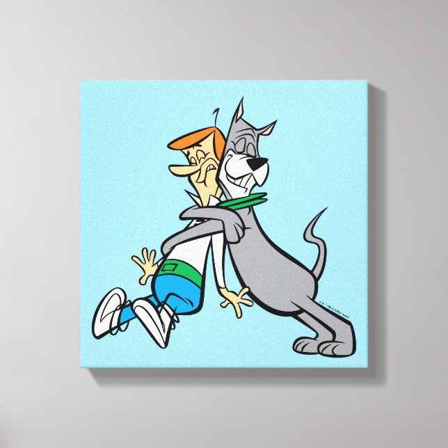 The Jetsons | George & Astro Hug Canvas Print (Front)