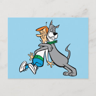 The Jetsons George & Astro Hug Postcard