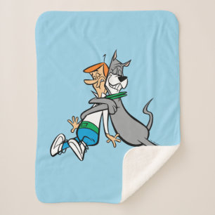 The Jetsons George & Astro Hug Sherpa Blanket