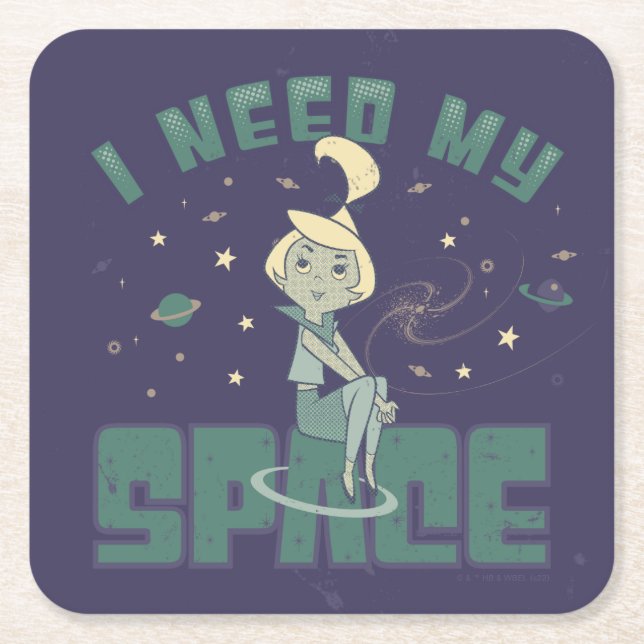 The Jetsons | I Need My Space Square Paper Coaster (Front)