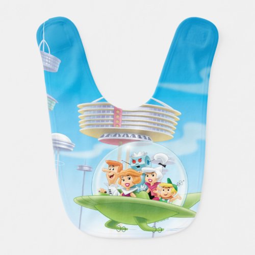 The Jetsons  The Family Flying Car Baby Bib