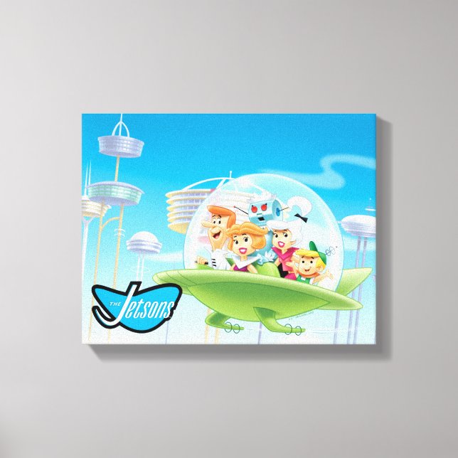 The Jetsons | The Family Flying Car Canvas Print (Front)