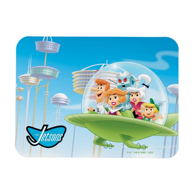 The Jetsons | The Family Flying Car Magnet (Horizontal)