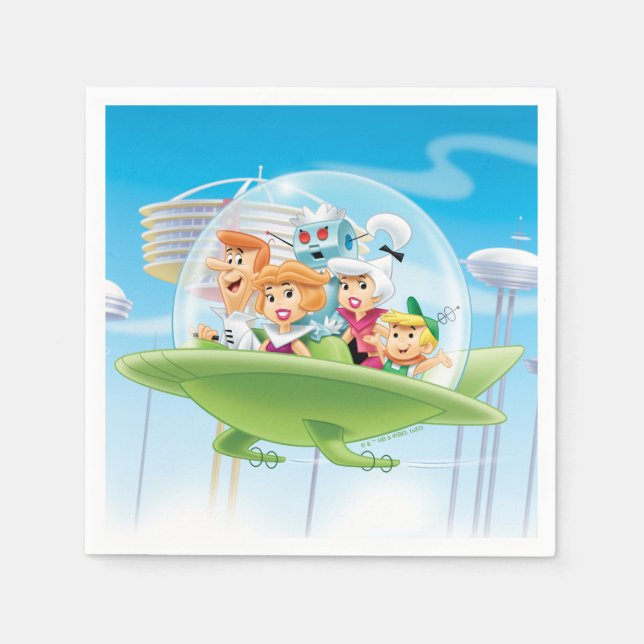 The Jetsons | The Family Flying Car Napkins (Front)