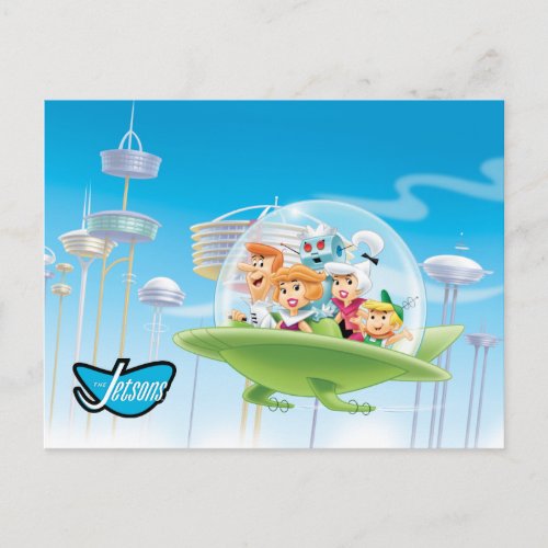 The Jetsons  The Family Flying Car Postcard