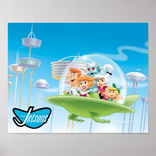 The Jetsons  The Family Flying Car Poster
