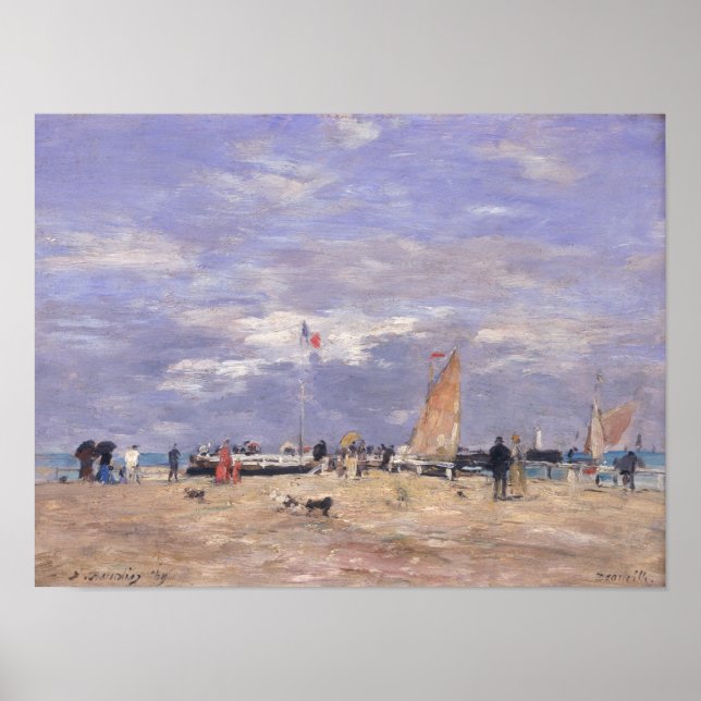 The Jetty at Deauville, 1869 Poster (Front)