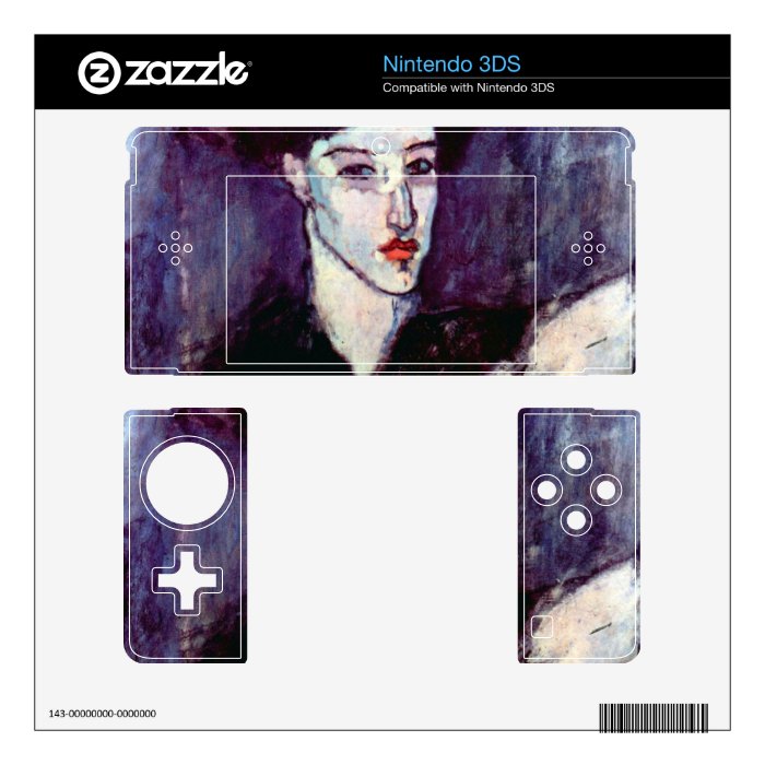 The Jewess by Amedeo Modigliani Nintendo 3DS Skins