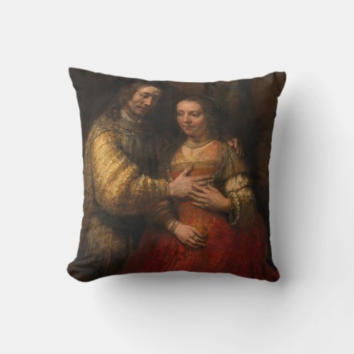 The Jewish Bride by Rembrandt Throw Pillow